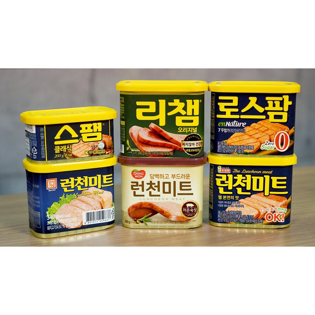 [Đủ Loại] Thịt Spam Hàn Quốc Dongwon Lotte Ham Siêu Ngon Cơm Cân Bằng Dinh Dưỡng 300g-340g