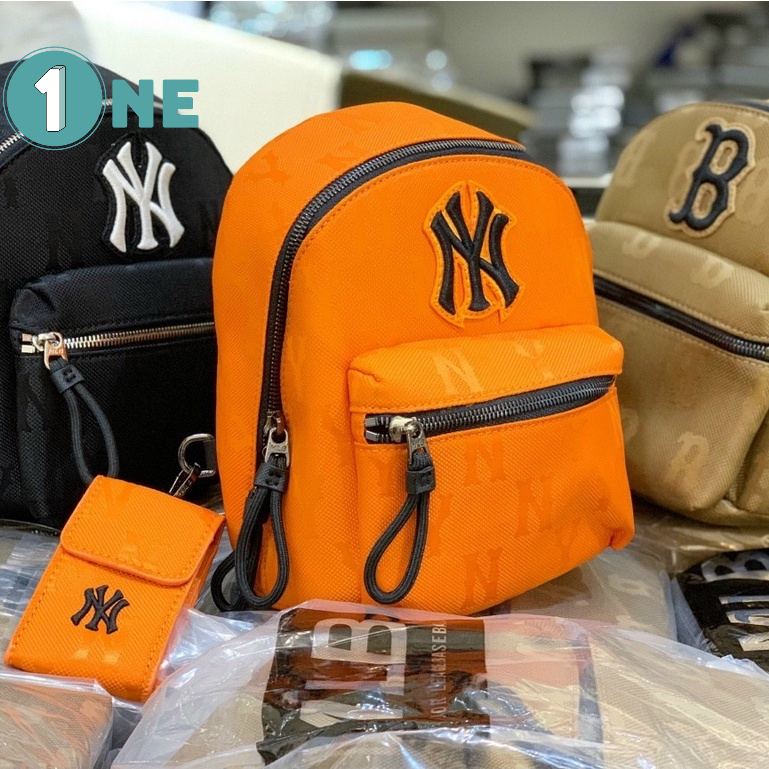 ( Chuẩn Hãng ) Balo Mini MLB NY Monogram Nylon Jacquard Backpack Full Tag Mac