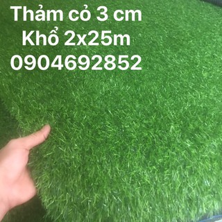 Thảm Cỏ Nhân Tạo Sân Vườn Mẫu Cỏ Sợi 3 cm Đế không bụi đen