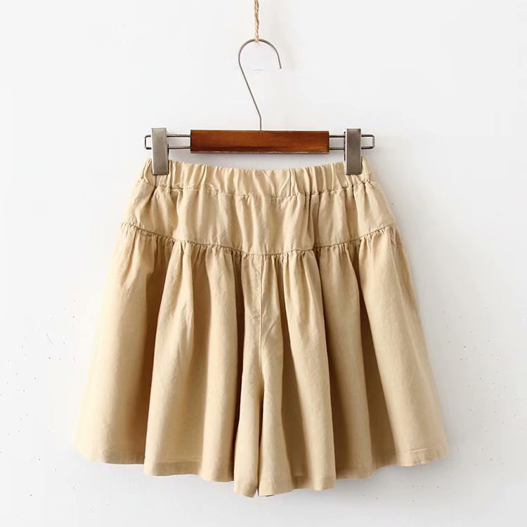 Quần Sọt Đùi Nữ Giả Váy vải linen Thời Trang Phong cách Morigirl Nhật Bản - Akira Store | BigBuy360 - bigbuy360.vn