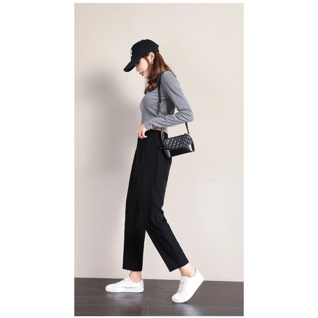 Quần vải baggy công sở dáng đứng fom đẹp