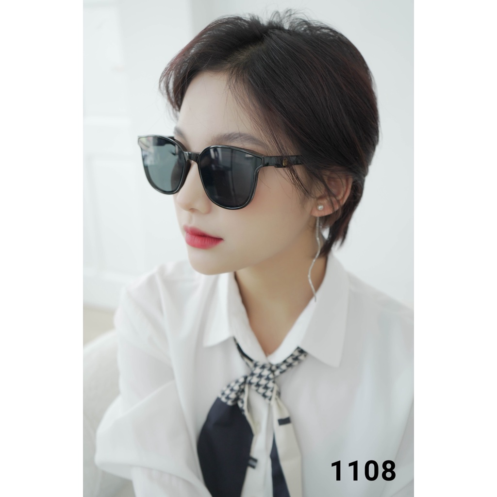 Kính mát nữ mắt tròn LILYEYEYWEAR chống tia UV400 dày dặn kiểu dáng cơ bản dễ đeo 1108