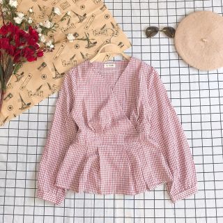 Áo đắp ngực peplum QC (Hình thật)