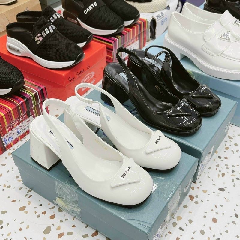 Giày sục bít mũi ( hở gót ) (sale) PraDadda cao 5 cm xinh xắn hót 2022.