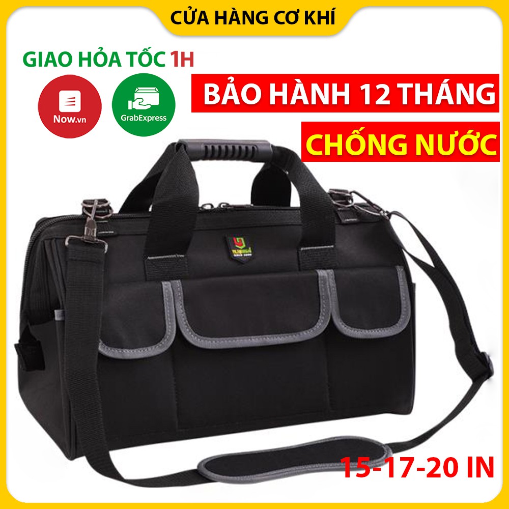 Túi đựng dụng cụ đồ nghề chống nước -túi đựng đồ nghề điện lạnh chống nước đế cứng chuyên dụng cho ae thợ công trình