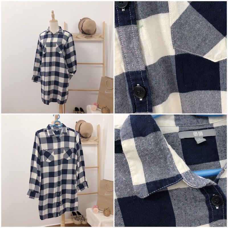 Đầm sơ mi sơ vin hiệu Unilo dưới 60 kg