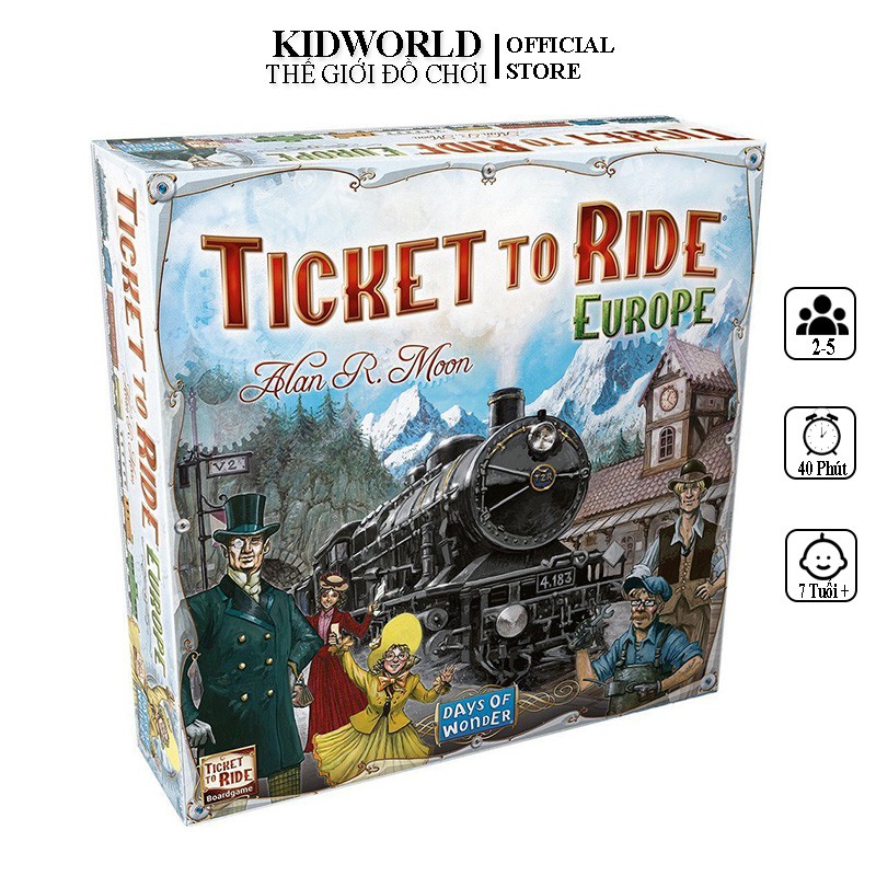 Board Game Ticket To Ride Europe Tiếng Anh Cho Nhóm 2-5 Người Chơi Hấp Dẫn