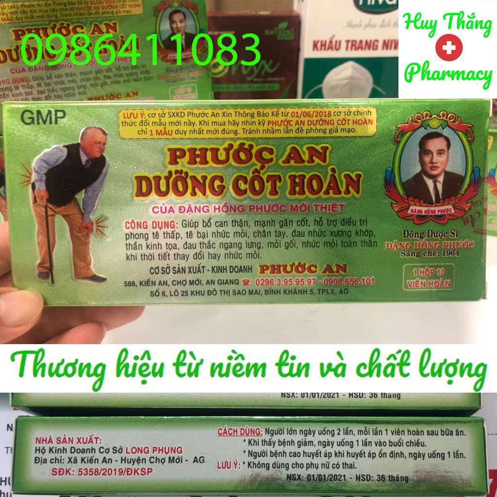 Phước an dưỡng cốt hoàn, dưỡng khớp bổ can thận, hàng chính hãng