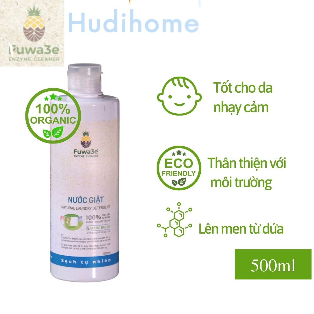 Nước giặt sinh học Fuwa3e - nước giặt lên men từ enzyme trái cây an toàn cho da nhạy cảm-hudihome