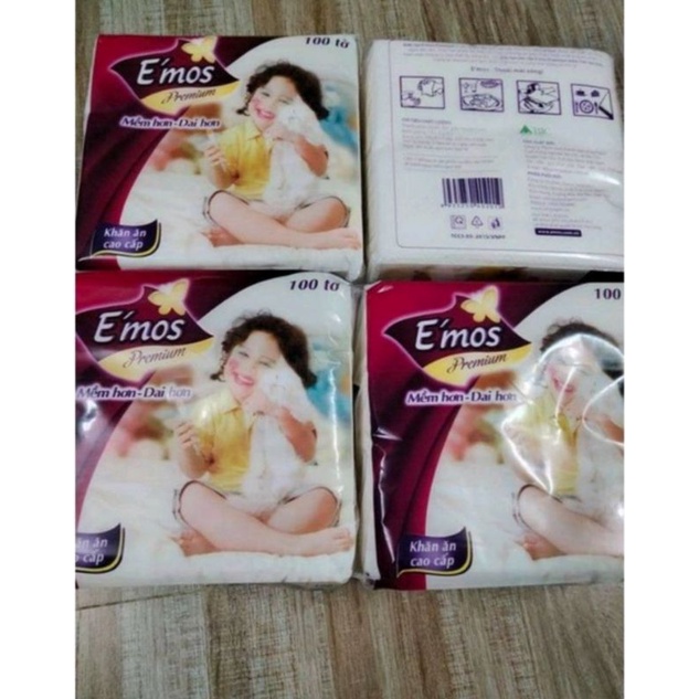 Giấy vuông Emos loại tốt, 100tờ dai và mềm mại, cam kết không bị bụi giấy. Hàng chuẩn, đẹp, uy tín, an toàn