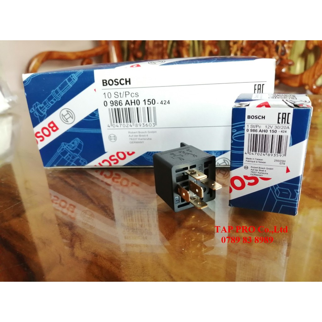 Relay (Rờ le) Bosch chính hãng 12V 4 Chân – 5 Chân