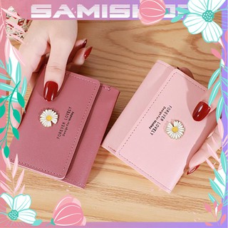 tt21  Ví nữ cầm tay hoa cúc cao cấp cute nhỏ gọn bỏ túi thời tran