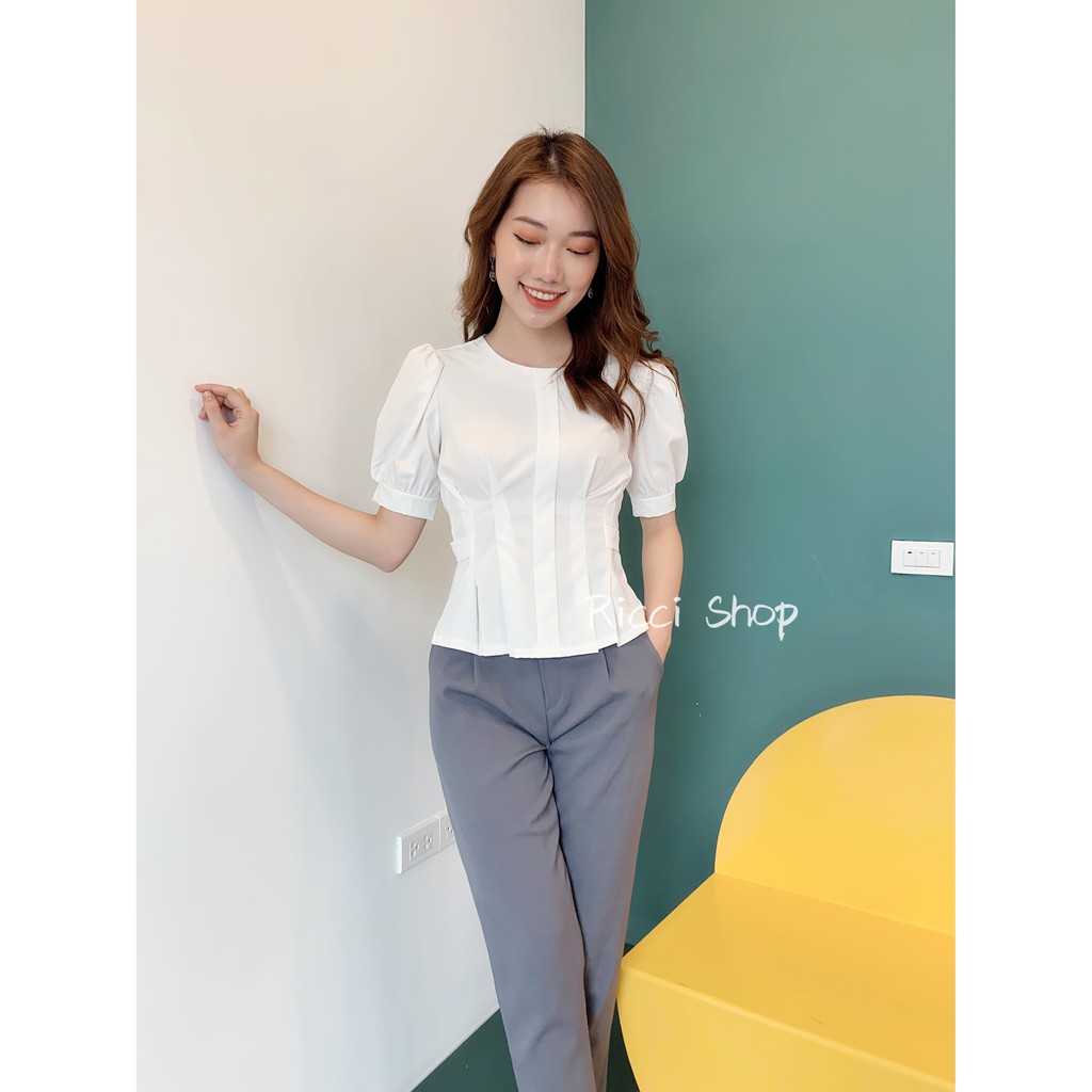 ÁO TAY BỒNG, XẾP LY TRƯỚC, KÉO KHÓA SAU