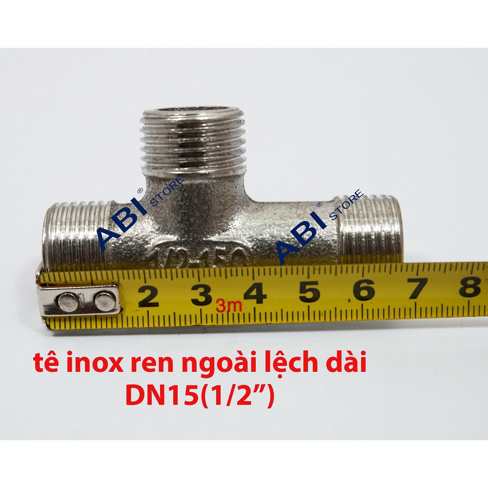 TÊ REN NGOÀI PHI 21 LỆCH INOX ĐÚC ĐẸP, TÊ CHIA NƯỚC BỒN CẦU GIÁ RẺ HÀ NỘI