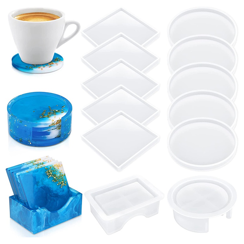 Set 12 Khuôn Silicone Làm Đế Lót Ly Tiện Dụng