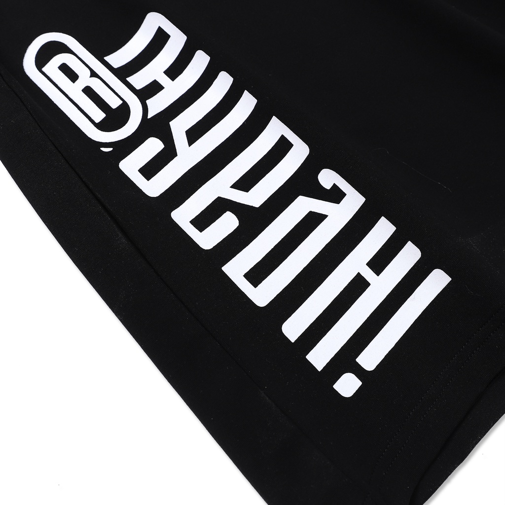 Áo thun tay lỡ OHYEAH phông Unisex nam nữ Premium Cotton oversize form rộng SIGNATURE v1.0 - Đen