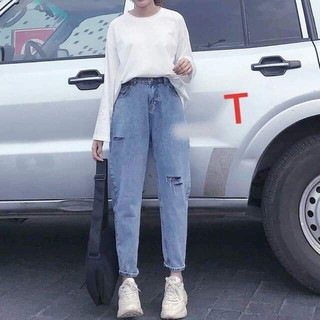 Quần baggy rách 2 vệt