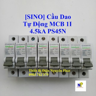 [SINO] Cầu Dao Tự Động MCB 1P (CB 1 Tép) 4.5kA PS45N