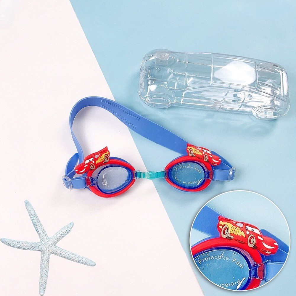 KÍNH BƠI TRẺ EM CAYABE CHỐNG TIA UV HOẠT HÌNH DISNEY 3D XE HƠI MCQUEEN ĐỎ M018