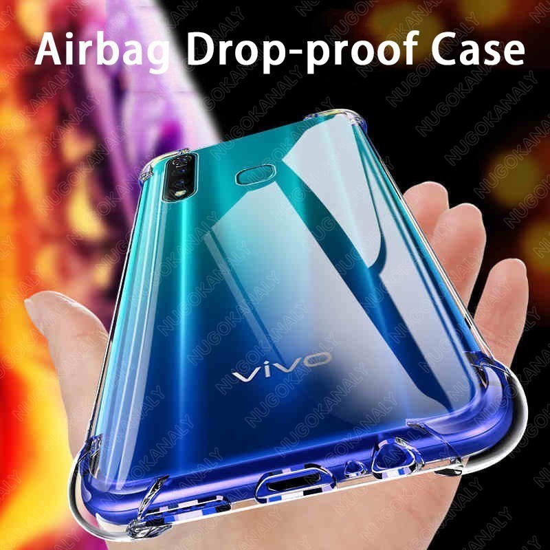 Ốp lưng mềm trong suốt chống sốc cho ViVO X70 X60 X50 Pro V21 V21e V20 SE V20 Pro V19 Neo V17 V15 S1 Pro V11