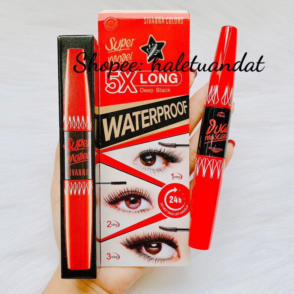 Mascara Super Model 5X Long Sivanna Colors HF893 2 Đầu