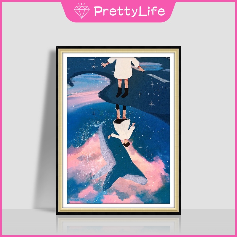 Bộ Tranh Đính Đá 5D Tự Làm Họa Tiết Thế Giới Hoạt Hình 40x50cm Trang Trí Nhà Cửa