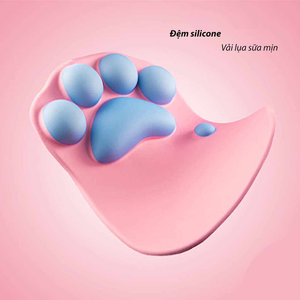 Lót chuột máy tính GADO bàn di chuột hình chân mèo có đệm silicon chống mỏi tay