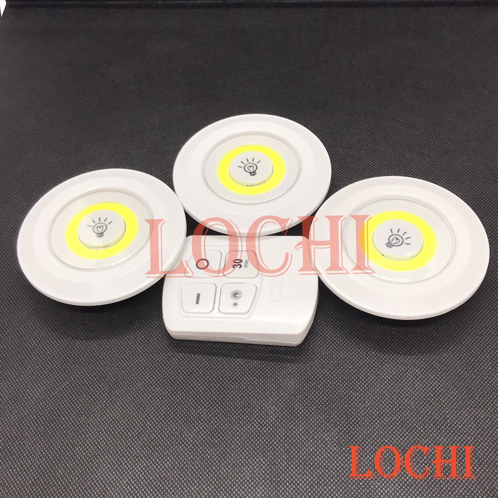 Đèn Led Gắn Tường Bộ 3 Chiếc Có Điều Khiển Tiện Lợi