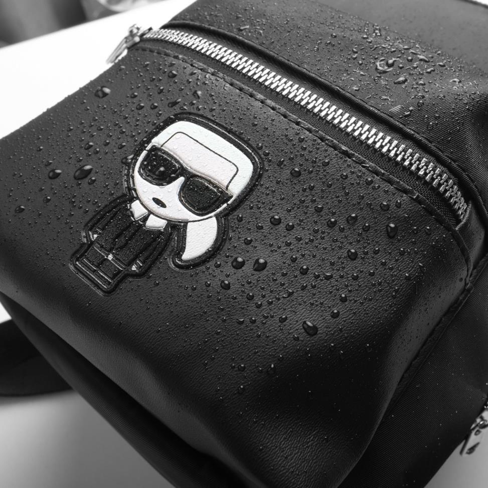 BALO KARL LAGERFELD CHẤT LIỆU POLYESTE, BALO THỜI TRANG MLB1A23 MÀU ĐEN