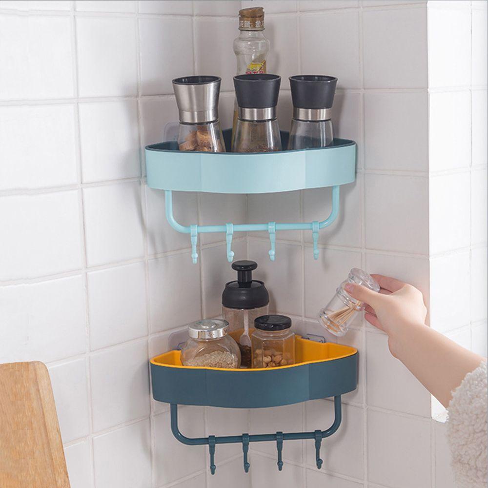 ZAIJIE24 Giá Đỡ Dầu Gội Gắn Góc Tường Không Cần Đục Lỗ Thiết Thự