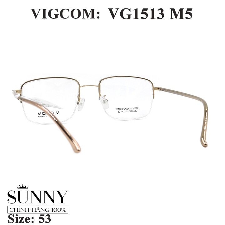 VG1513 M5  gọng kính thời trang Vigcom chính hãng, thiết kế dễ đeo bảo vệ mắt