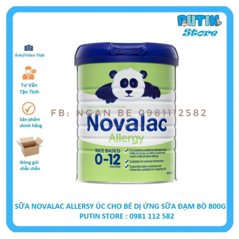 ✈️✈️Date 2025. Sữa gạo Novalac Allergy Úc 800g dành cho trẻ dị ứng đạm sữa bò