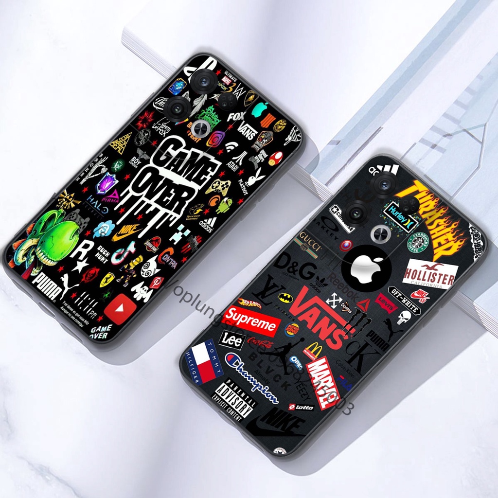Ốp lưng oppo Reno 8 / 8 4G / 8Z / 8Z 5G in hình thương hiệu thời trang đa sắc cá tính.