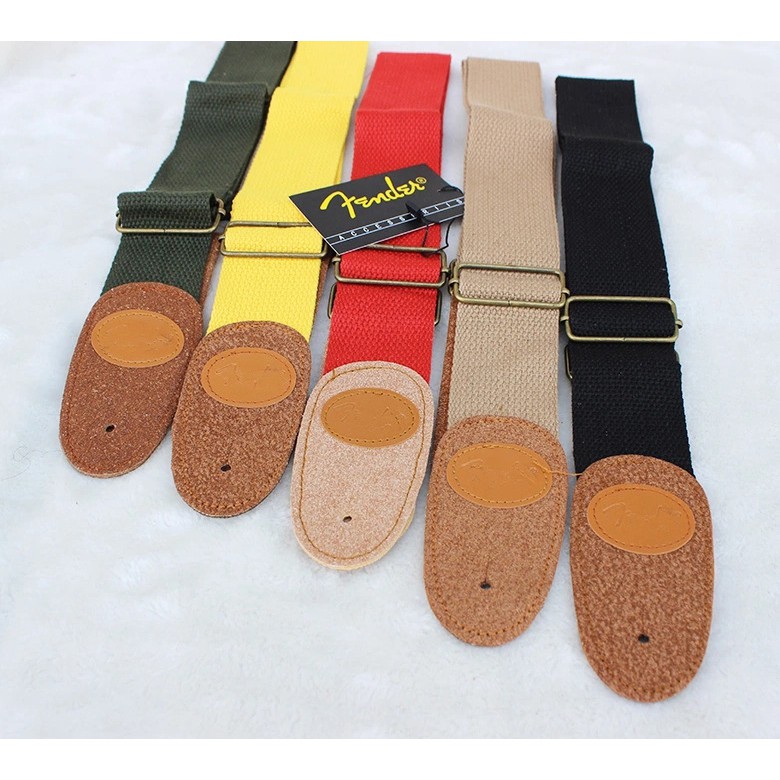 Dây đeo đàn guitar hãng Fender cao cấp - Tặng 1 Pick gảy màu ngẫu nhiên