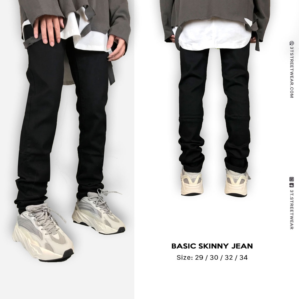 Quần Skinny Jean Trơn Basic | Basic Skinny Jean | 3T Streetwear