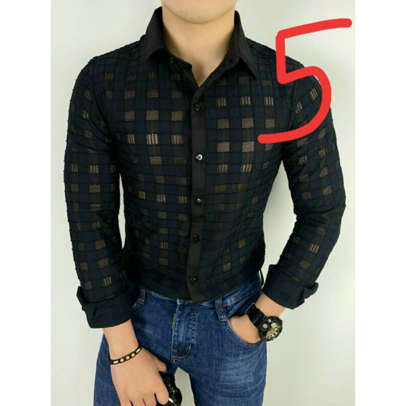 Áo sơ mi lưới nam