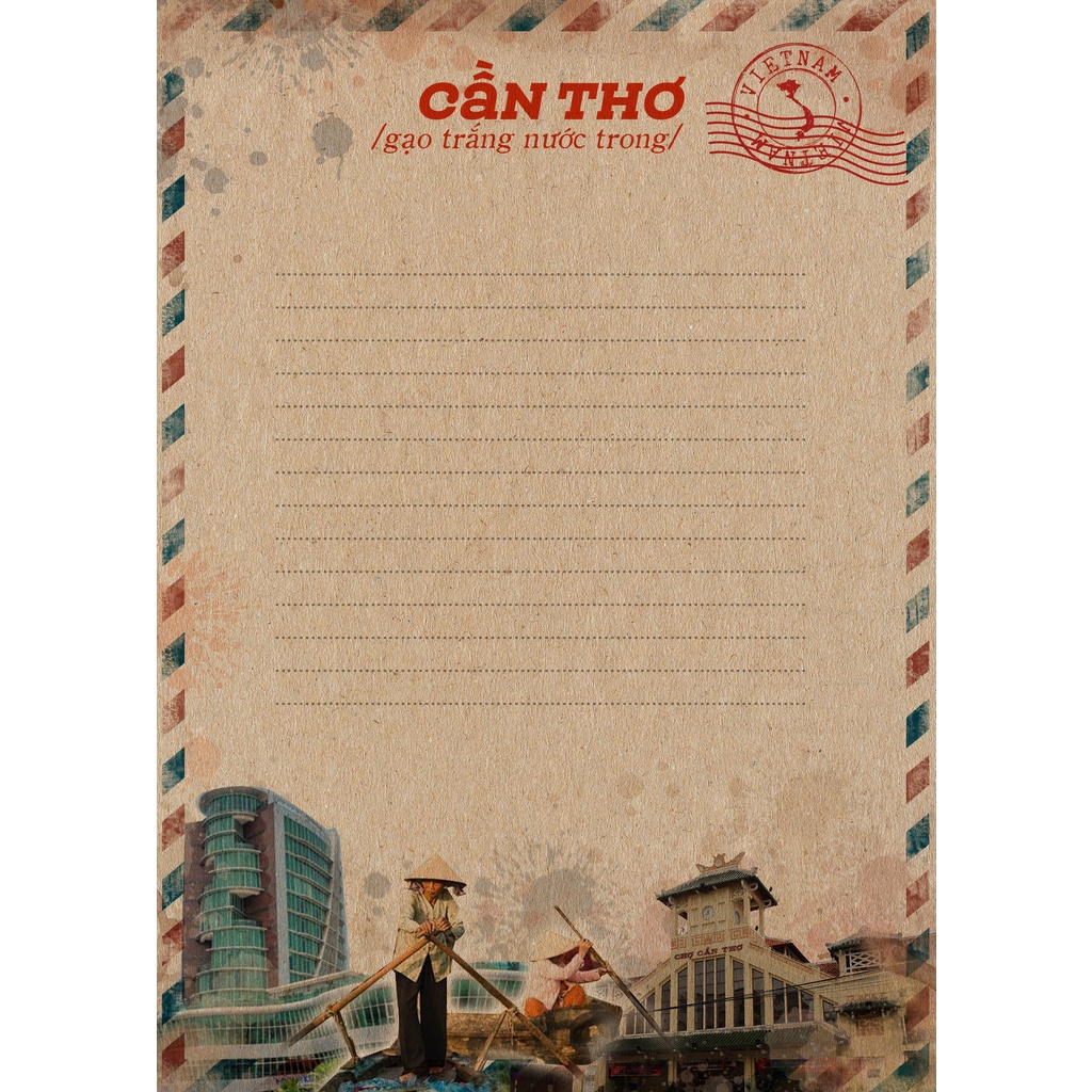 Sạp bán lẻ 1 lá thư, nhiều mẫu để bạn chọn lựa, size a5 tiện dụng, gam màu nâu vintage