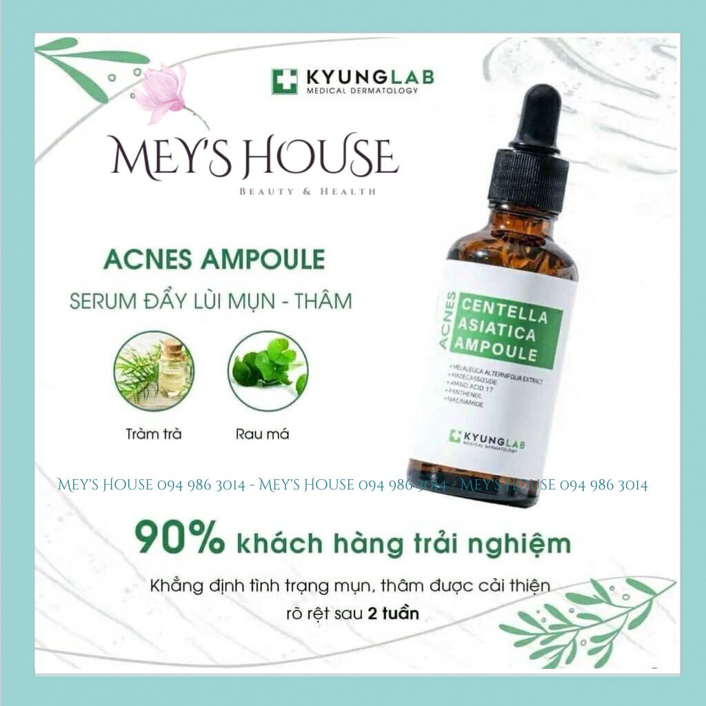 Serum mụn KyungLab Acnes Centella Asiatica Ampoule kiềm dầu mờ thâm 50ml