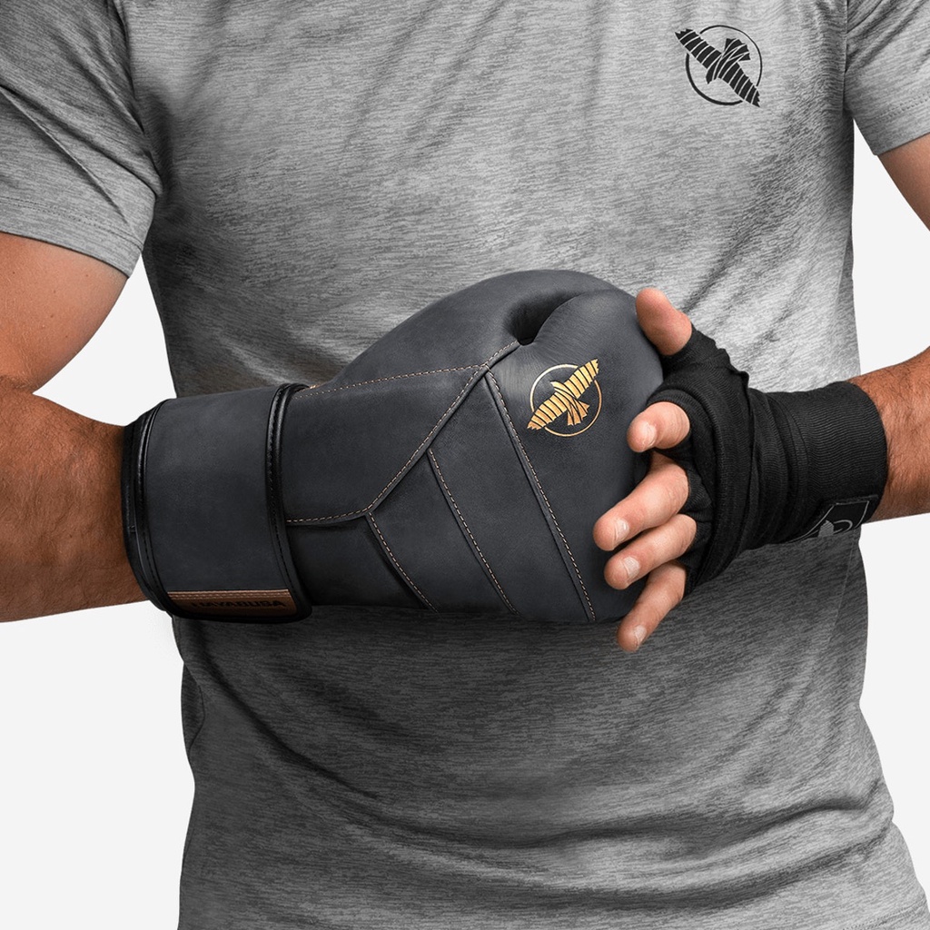 Găng tay Boxing Hayabusa T3 LX chính hãng - Obsidian/Gold