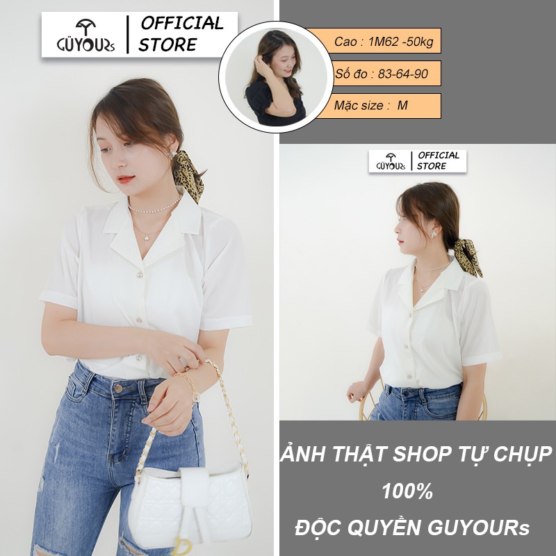 Áo sơ mi cổ vest quốc dân nhất định nên có, phối chân váy, quần jeans ,quần tây , quần sort bao xinh ASM1 | BigBuy360 - bigbuy360.vn