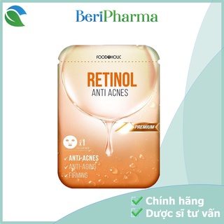 ✅[CHÍNH HÃNG] Foodaholic Mặt Nạ Giảm Mụn, Tái Tạo Da Retinol Anti Acnes Mask 23ML