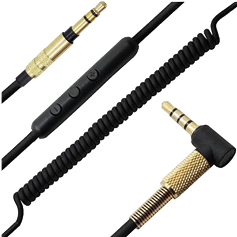 Dây Cáp Lò Xo 3.5MM Kèm Mic Cho Tai Nghe Sony MDR-10r MDR-1A XB950 Z1000 MSR7