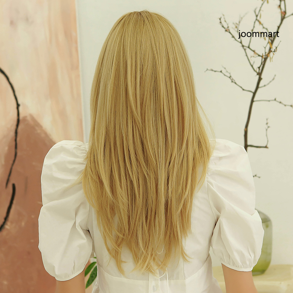 Tóc Giả Xoăn Dài Màu Vàng Thời Trang Dành Cho Nữ