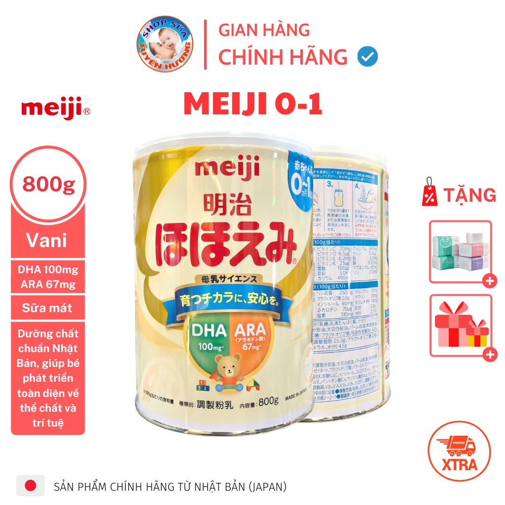 Sữa Meiji số 0 nội địa Nhật lon 800G - Chính hãng