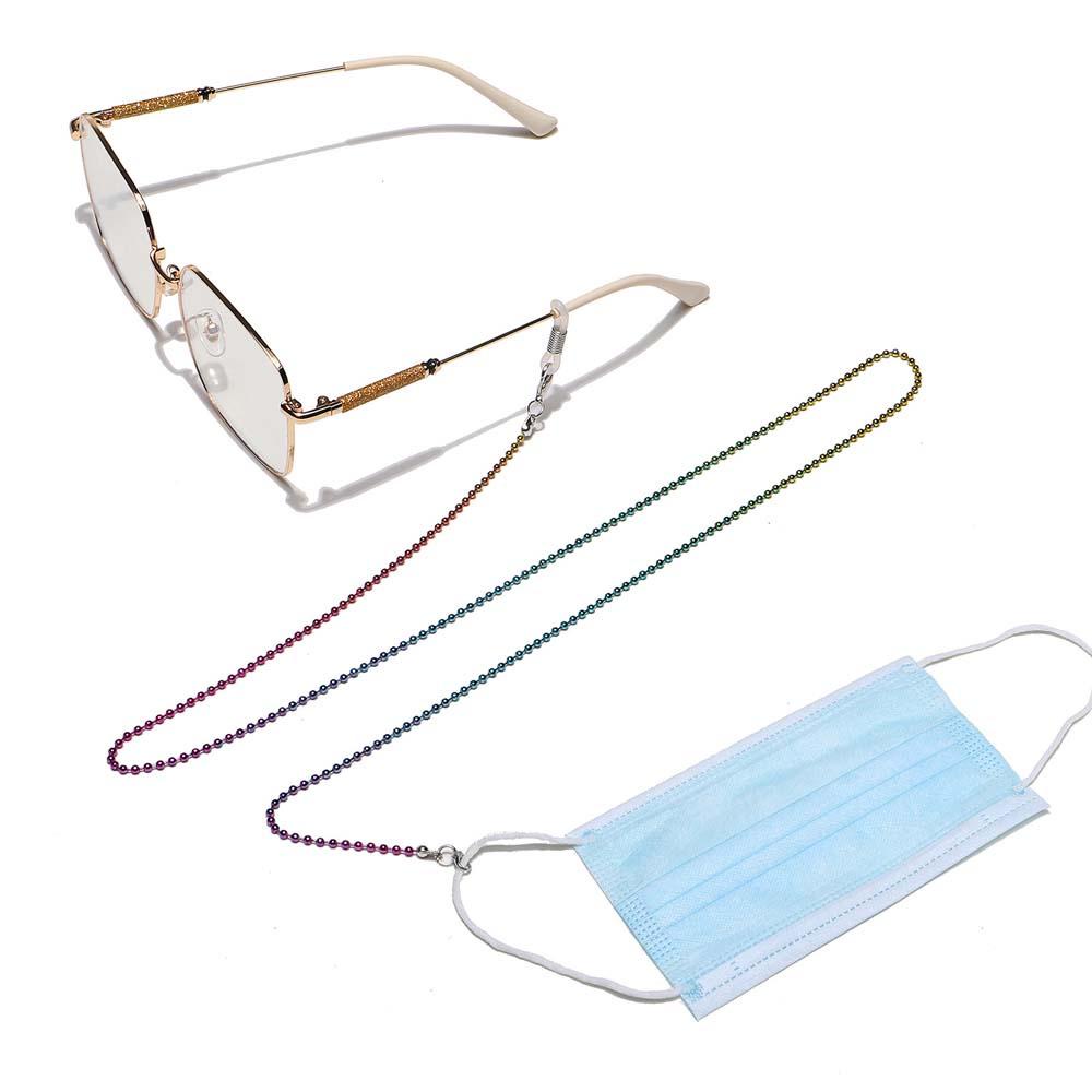 Dây Đeo Mắt Kính Chống Trượt Chống Thất Lạc Đính Hạt Màu Cầu Vồng Xinh Xắn Giá Đỡ