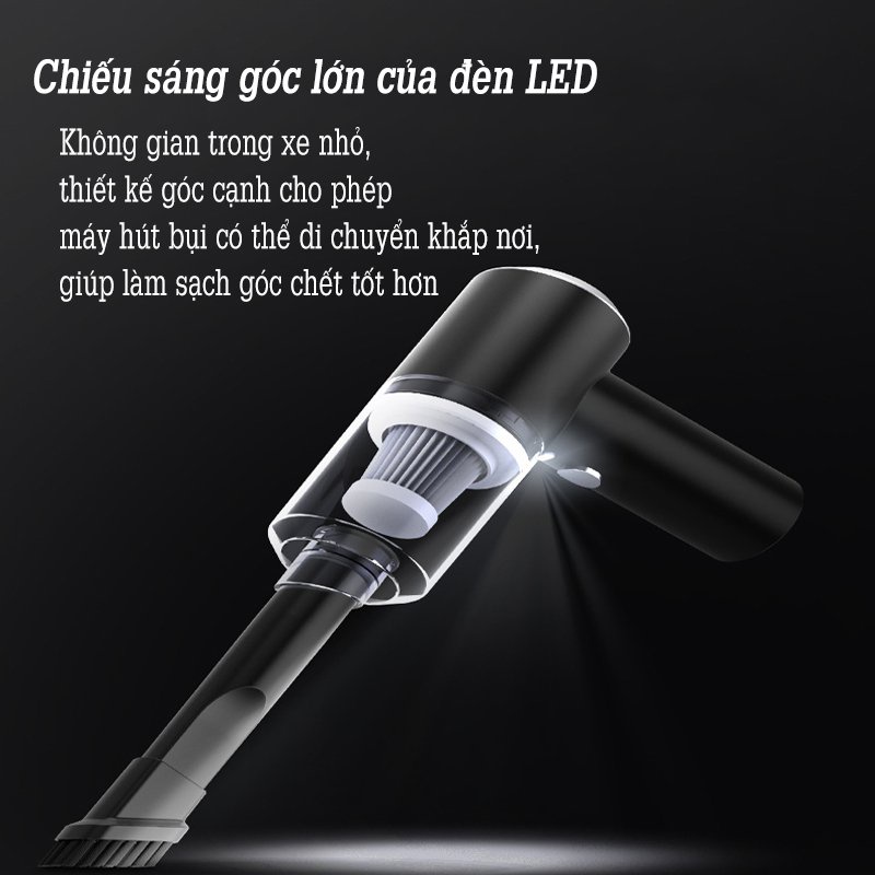 Máy Hút Bụi, Máy Hút Bụi Cầm Tay Gia Đình, Vệ Sinh Ô Tô, Mini Không Dây Tiện Dụng, ĐÈN DUY THẮNG