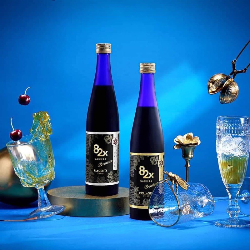 [Mẫu Mới] Nước Uống Đẹp Da 82X Sakura Premium Collagen và Placenta 500ml