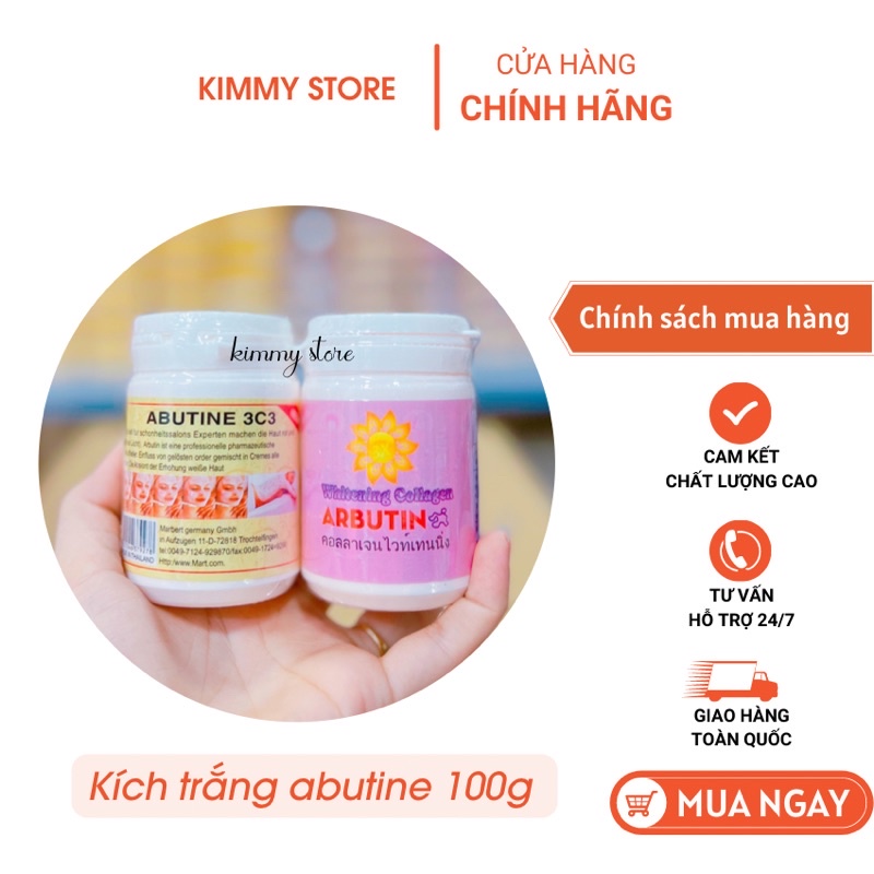 Kem dưỡng kích trắng abutine 3c3 100g vàng và hồng
