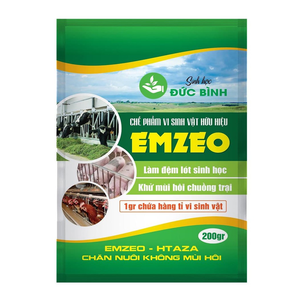 Chế phẩm vi sinh EMZEO xử lý nước thải chăn nuôi, nhà hàng, lò mổ gia súc, bùn cống, xử lý mùi hôi chống đầy hầm biogas