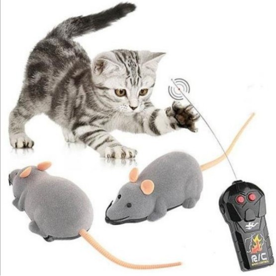 Đồ Chơi Chú Chuột Điều Khiển Từ Xa Không Dây Tương Tác Vui Nhộn Cho Mèo Cưng